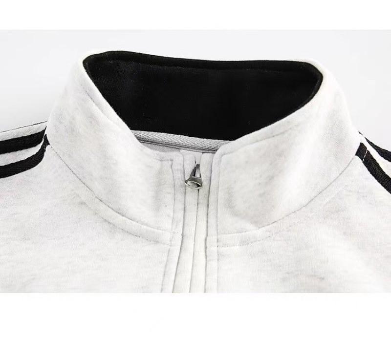 Men's Striped Heavyweight Half-Zip Hoodie, Loose Fit with Letter Embroidery and Stand-Up Collar - Versatile Autumn/Winter Sportswear Jacket