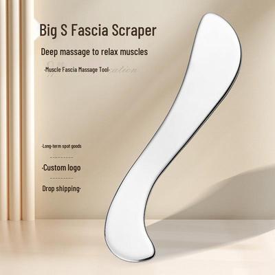 S-Shaped Stainless Steel Gua Sha Board for Full Body and Facial Massage