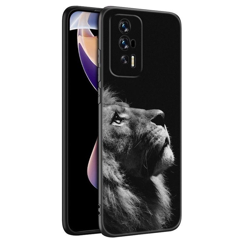 Animal Lion Black Silicone Phone Case For Xiaomi Redmi 7A 8A 9A 10A 11A 9C 10C 12C 13C 11 Prime A1 A2 Plus 12 4G Note 9T 12R