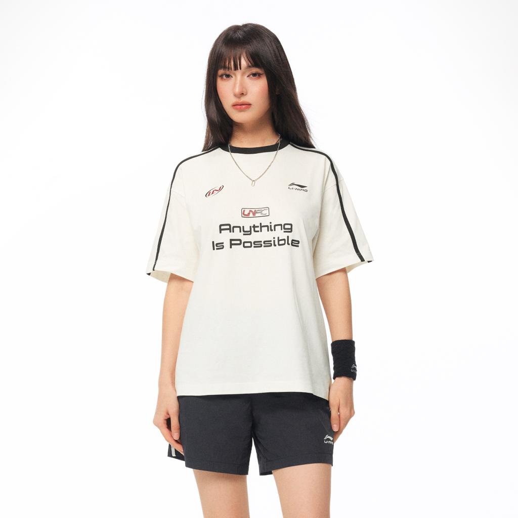 Li Ning Sports Life Collection T Shirt Unisex Ivory ATSW263-2