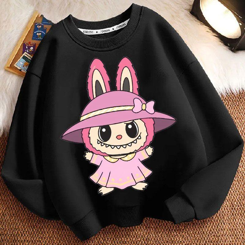Children's Round-neck Hoodie, Long-sleeved, Fashionable and Loose Coat for Boys and Girls In Spring and Autumn