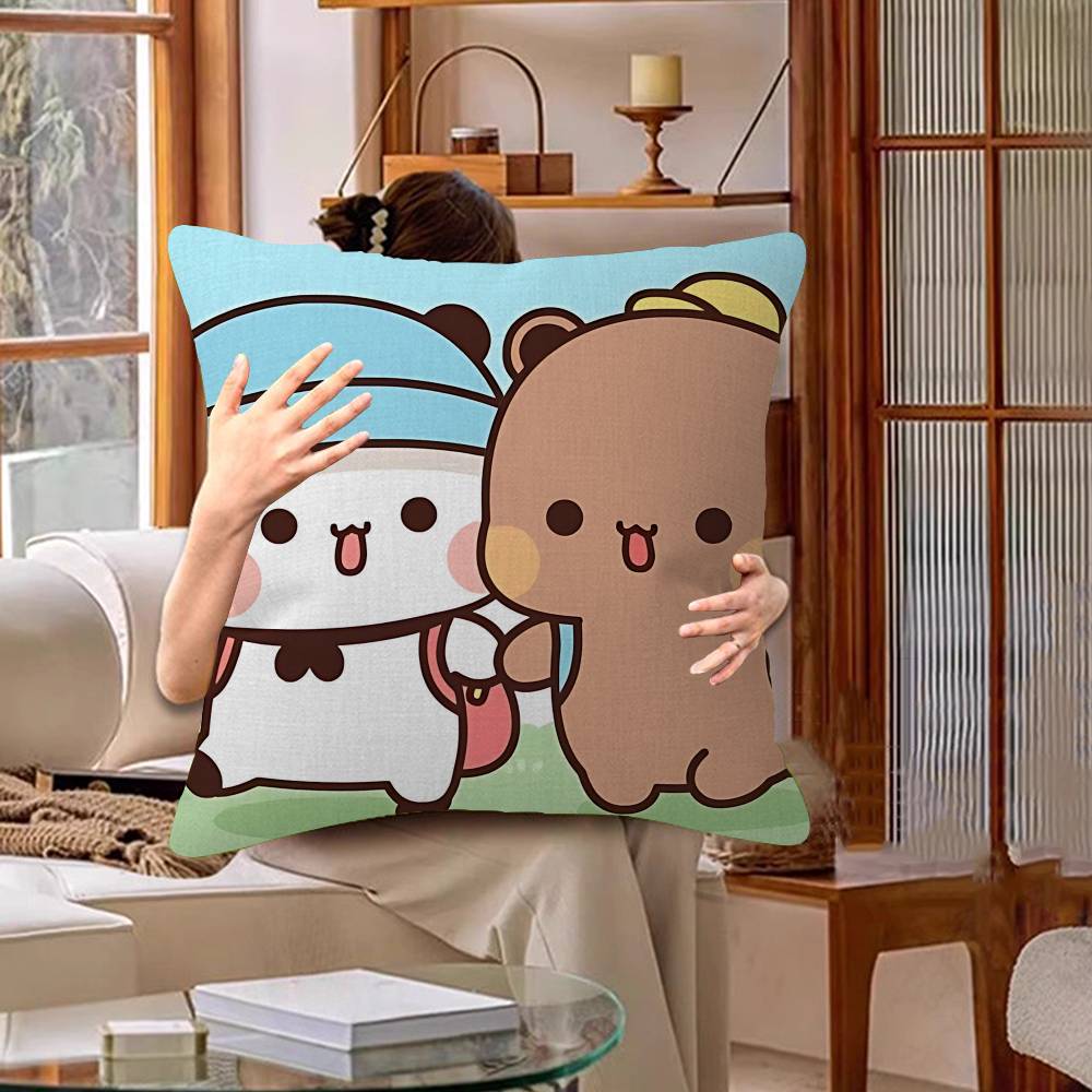 Bubu And Dudu Cute Cartoon Pillow Cushion Cover Pillowcase Living Room Sofa Home Decor Customized