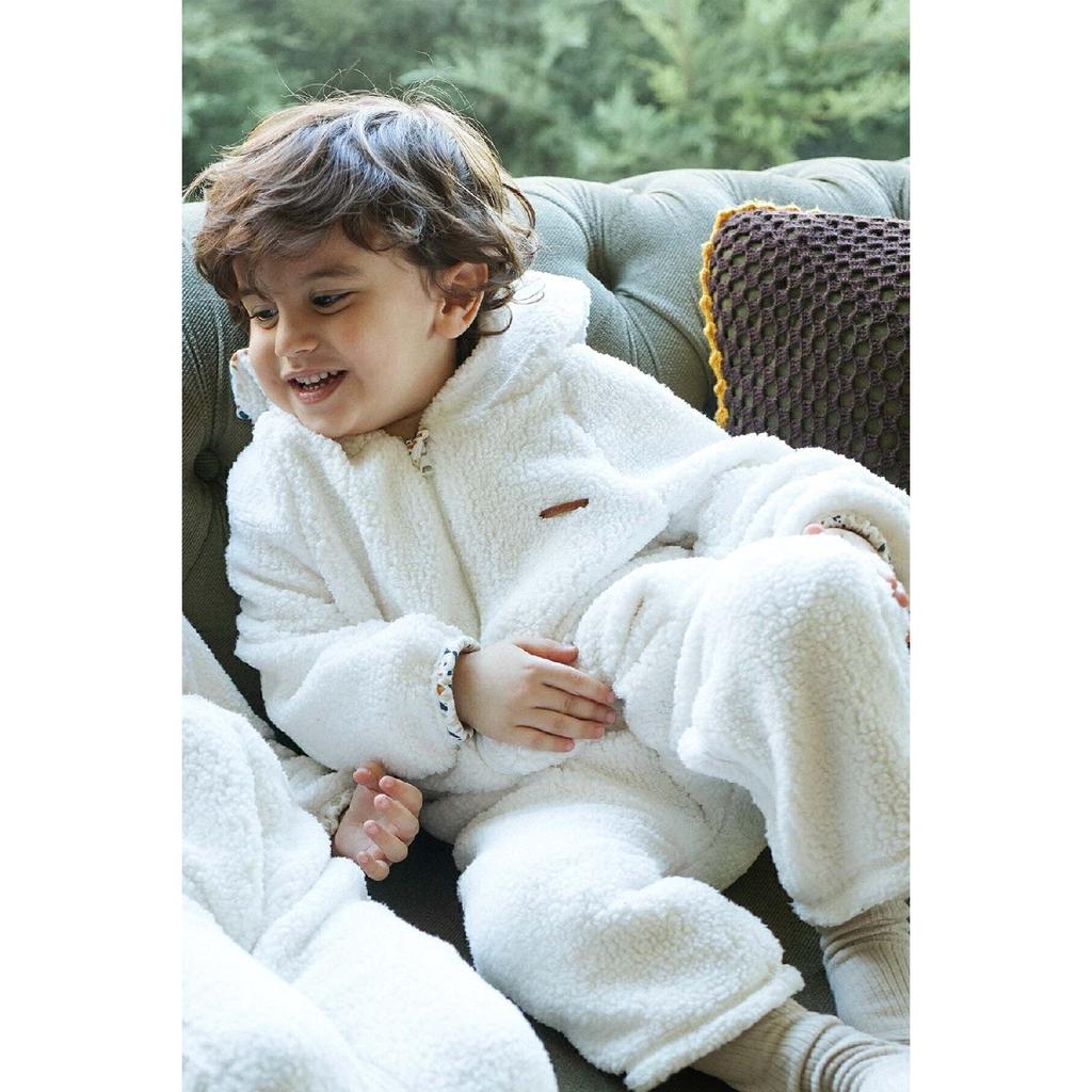 Hooded Wellsoft Jumpsuit Baby White