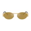 Versace Temple Logo Design Metal Oval Sunglasses Men's Gold 30964330 O2264-O10025A56_RTU_TU_ONUL-golden F