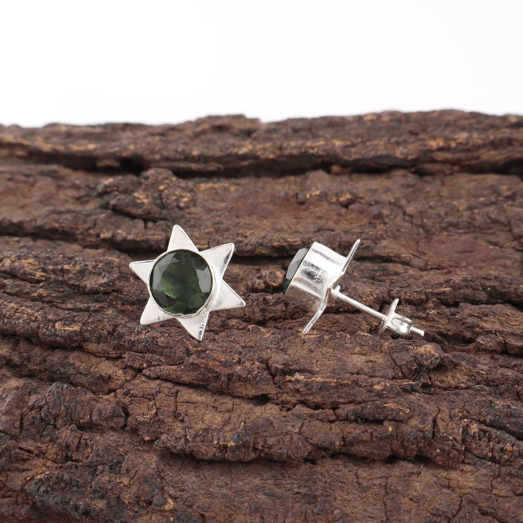 Green Tourmaline Gemstone Jewelry, 925 Solid Sterling Silver Earring, Amazing Tourmaline Earring, Handmade Designer Jewelry For Women