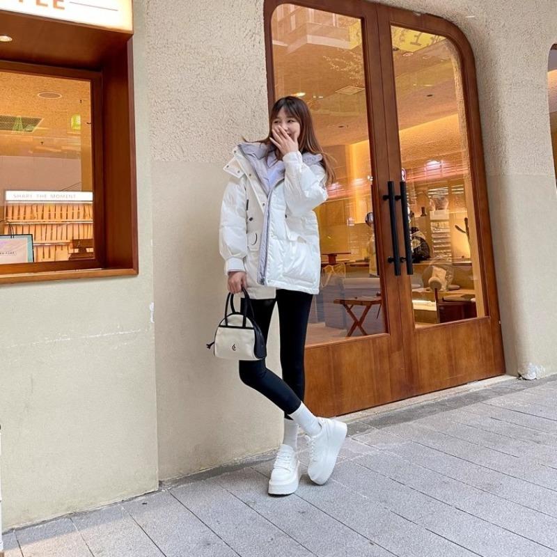 ~ Muffin Platform White Shoes Women's New Cross Flower Casual Board Shoes Tide