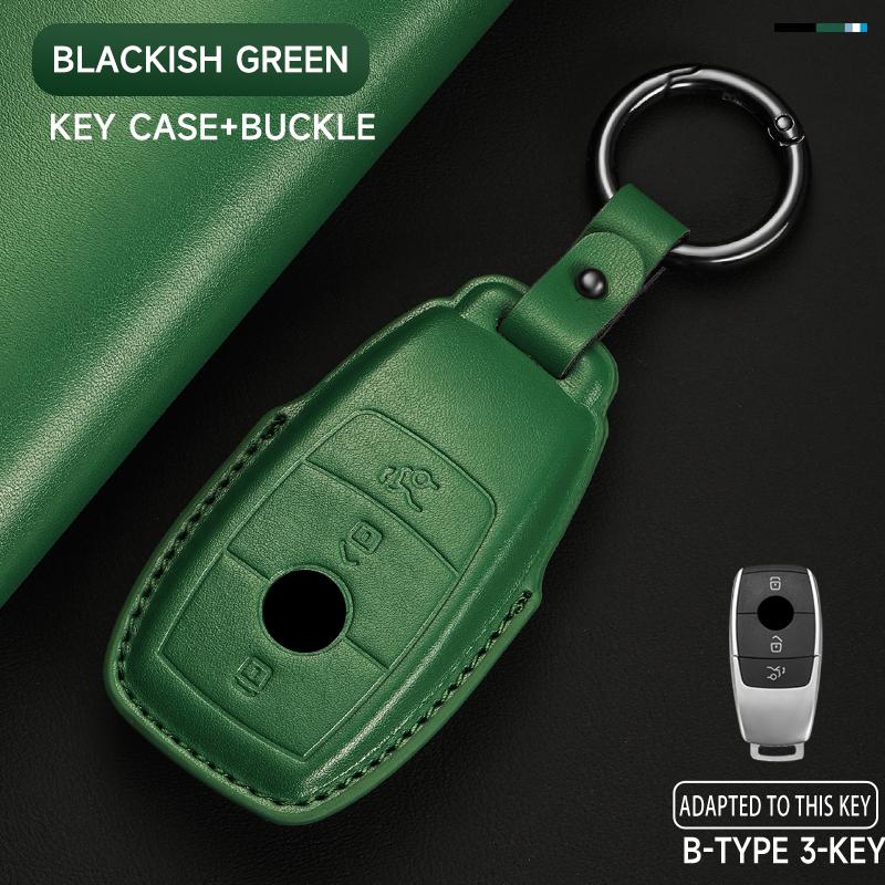 Genuine Leather Car Key Case Cover Key Bag For  Mercedes Benz A C E S G Class GLC CLE CLA GLB GLK GLS Protect Set Accessories