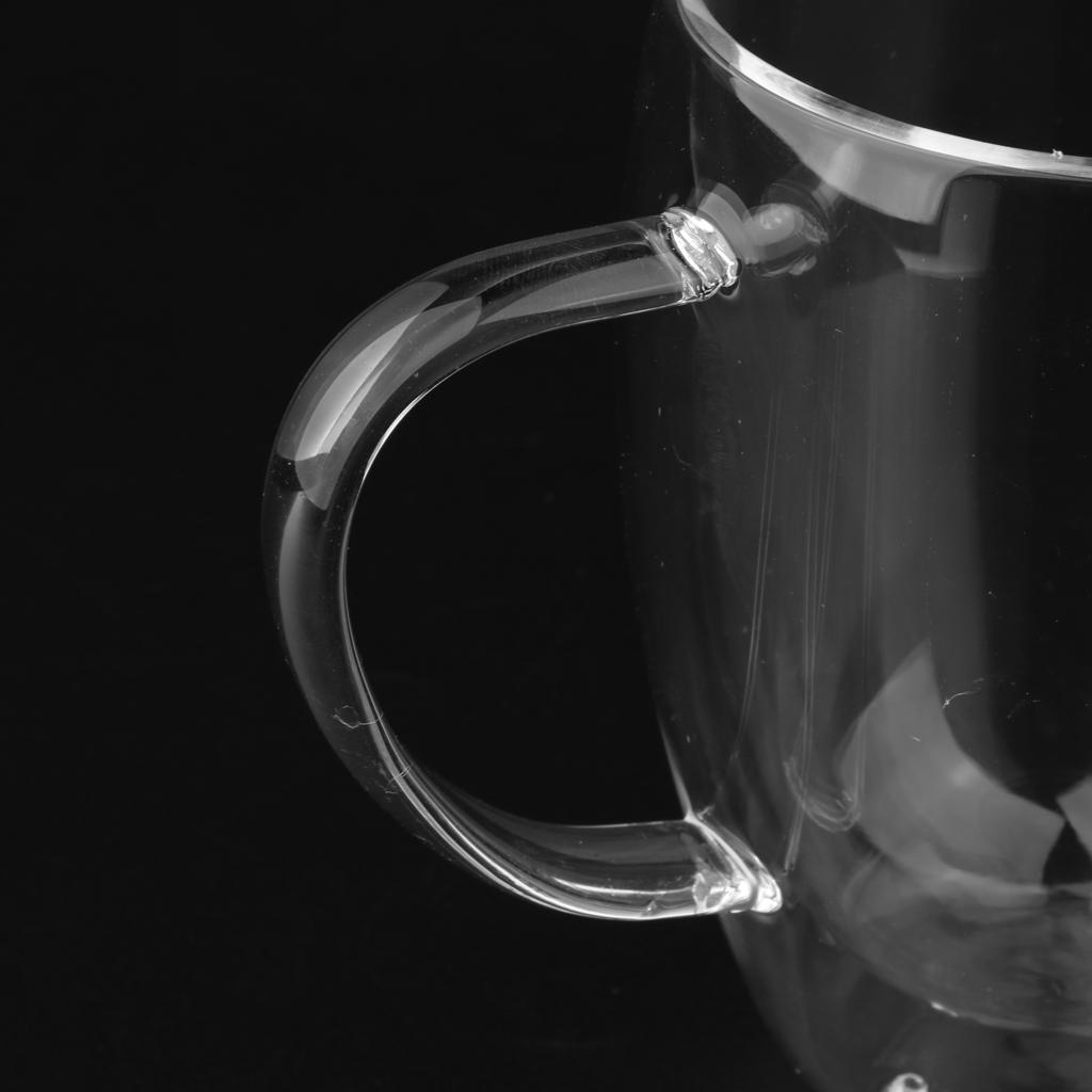 Cheap Office Insulated Coffee Mug Double Walled Clear Glass Cups with