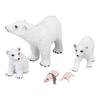 5pcs Simulation Animal Model Simulation Polar Bear Growth Ornament Children Cognitive Growth Cycle A