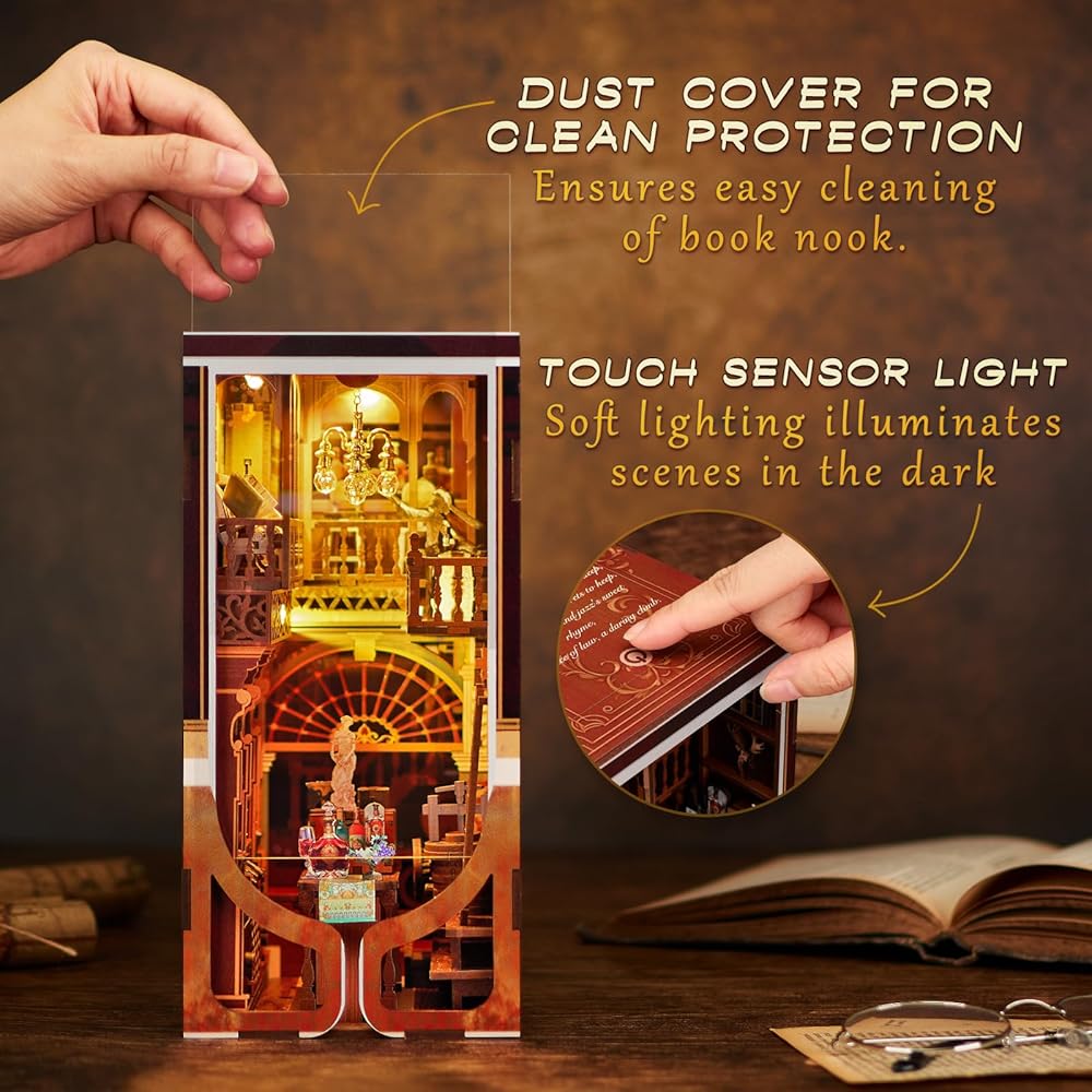 MiniCity DIY Book Nook Kit 3D Miniature House with LED Decoration for Teens and Adults