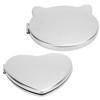 Compact Makeup Mirror Double Sided Stainless Steel Solid Color Drop Resistant Pocket Portable Makeup