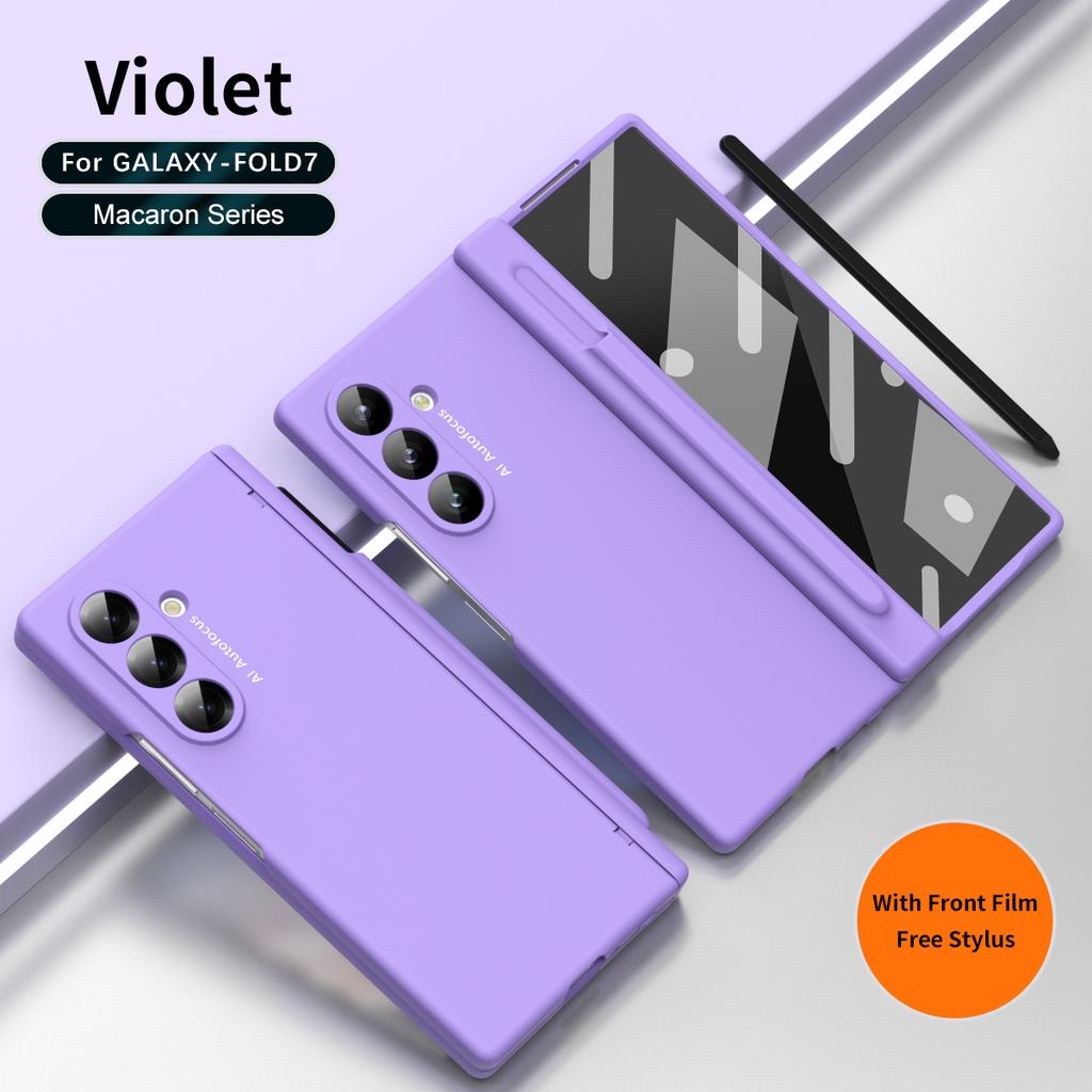 Per Samsung Galaxy Z Fold 7 6 6 Sottile 5 4 3 Slot Penna Cerniera Integrato Vetro Temperato Pellicola Anteriore Anti-Impronte Digitali Custodia per Telefono