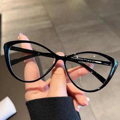 Yeni Moda Vintage Gradyan Yakın Görüş Gözlükleri Kedi Gözü Anti Mavi Işık Miyopi Gözlükleri Benzersiz Kadınlar Yüksek Çözünürlüklü Gözlükler