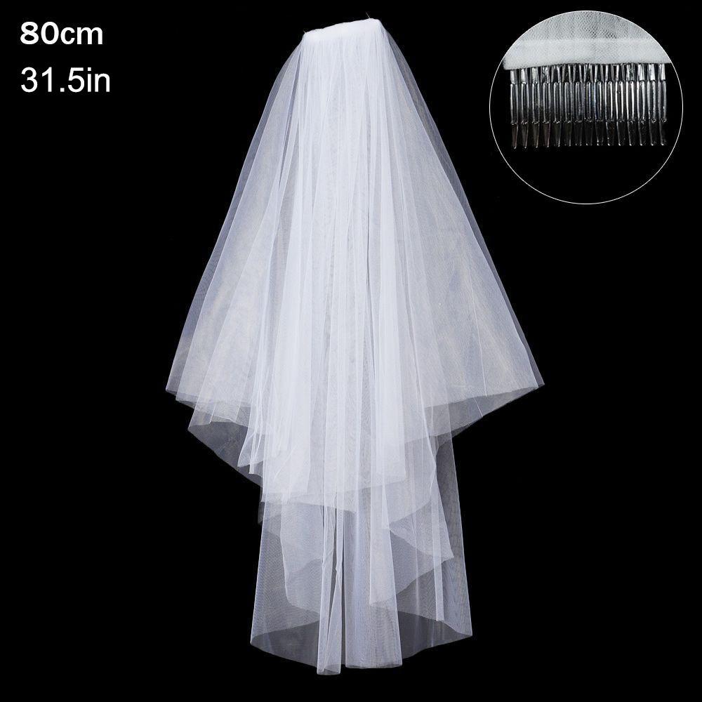

Accessories Photo Veil Lace Edge Short Simple Women s Tulle With Comb Wedding Veil Bridal Veil 5