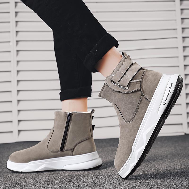 Neue Herren Winter Baumwolle Bequem Trendig Winddicht Herrenstiefel Sind Modisch Sie Sind Für Rutschfestes Und Schneewandern Konzipiert