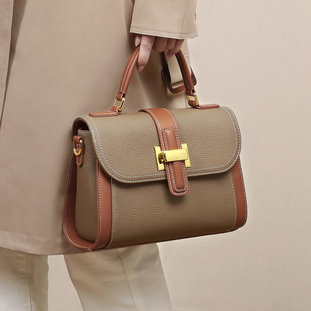 Bag Women'S Crossbody Bag Niche Light Luxury Versatile Shoulder Handbag Leather Women'S Bag Luggage