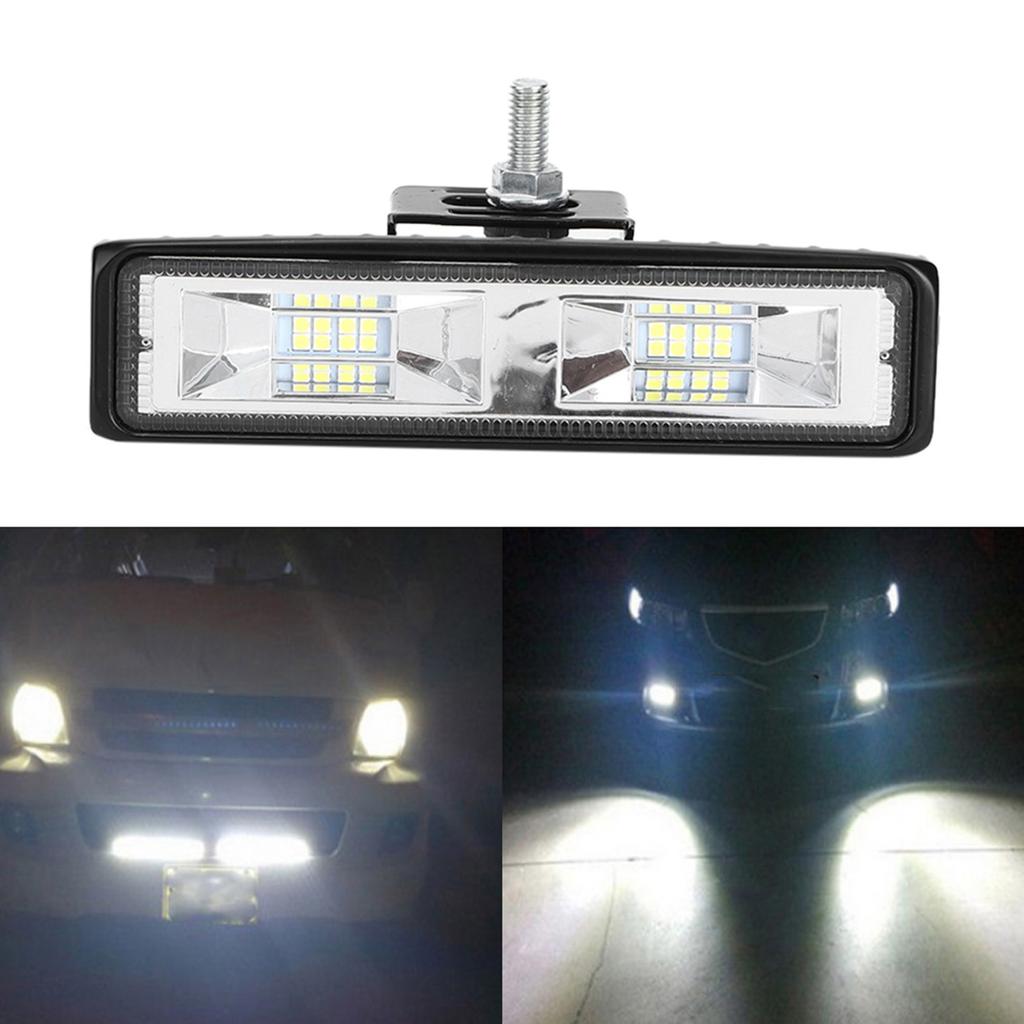 6 Inches 16 LEDs Light Bar Beam Bulb Car Auxiliary Work Lamp 1224VBlack