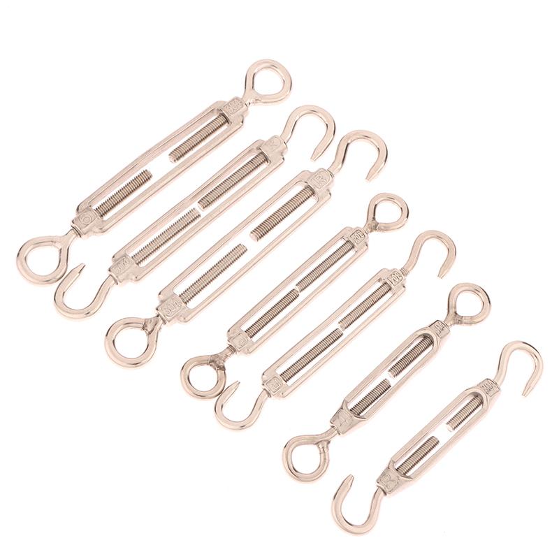 1Pc Oc/Oo/Cc Type M4 M5 M6 M8 Stainless Steel 304 Adjust Chain Rigging Hooks Eye Turnbuckle Wire Rope Tension Device