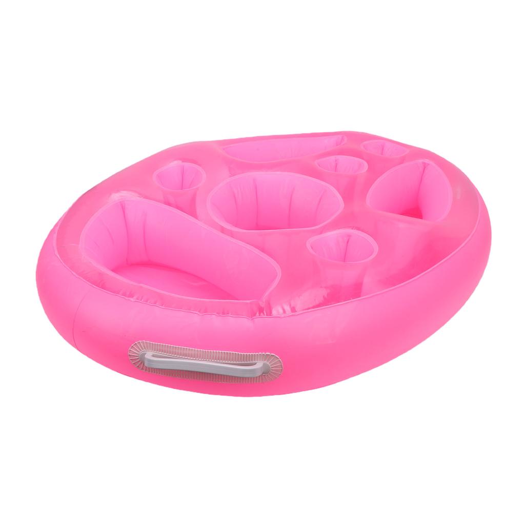 Inflatable Pool Tray Floating Drink Holder with Multi Compartments Pool Floating Cup Holder for Beverages Snacks Phone