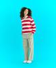 ERER Oxford Collar Stripe T-Shirt Red