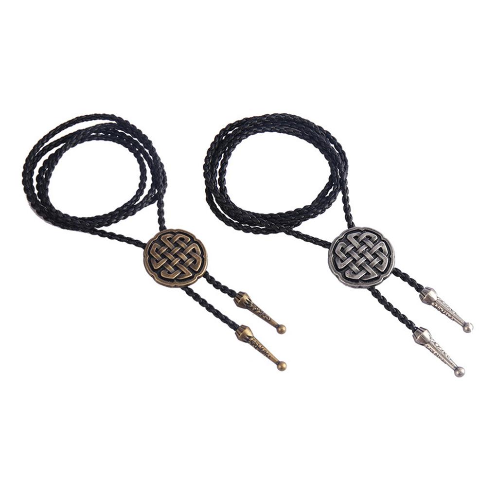 Western Bolo Tie Necklace Celtic Knot Bolo Tie Moranse Bolo Tie Western Necklace Cowboy Leathers Necktie Cowboy Bolo Tie