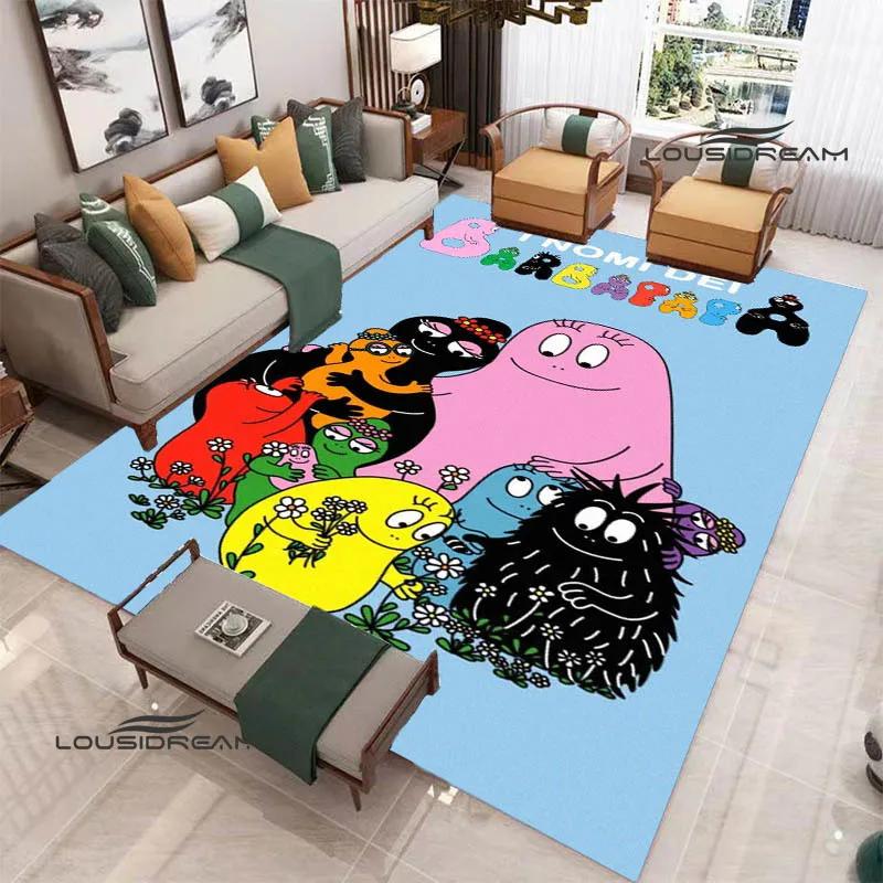 Barbapapa Cartoon Printed Carpet Non-slip Carpet Yoga Mat Door Mat Photography Props Kitchen Mat Home Area Rug Birthday Gift