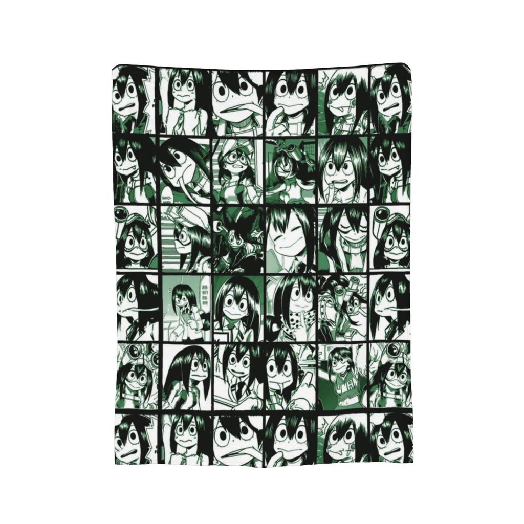Himiko Toga Tribute Pattern Flannel Throw Blankets Boku No My Hero Academia Manga Blankets for Bedding Office Warm Quilt,