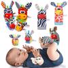 Baby Rattle Socks Toys For Newborn 0 12 Months Play Animal Socks Wrist Strap Rattle Infant Foot Socks Bug Babies Accessory
