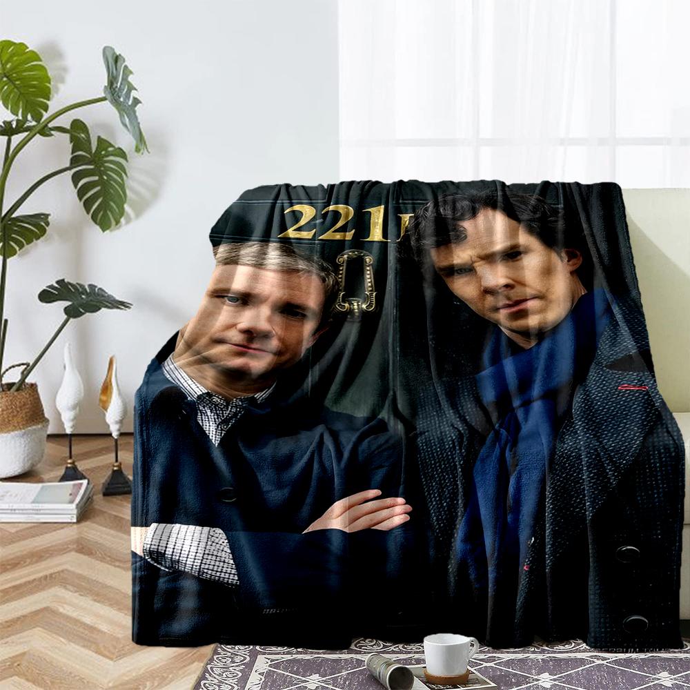 Sherlock Theme Printed Blanket - Perfect for Couch, Bed, Travel & Outdoor Use | Machine Washable, Cozy & Durable.
