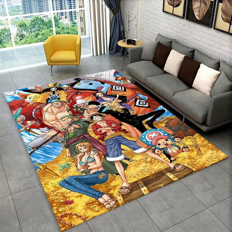 Classic Anime One P-Piece Cartoon Zoro Non-Slip Area Rug for Living Room,Bedroom,Playroom,Soft Carpet Floor Mat Home Decor Rug