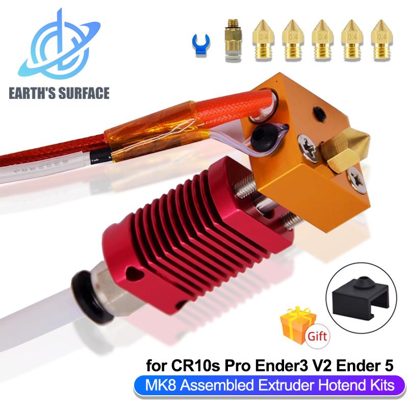 

Детали 3D-принтера Ender 3 Металлический J-Head MK8 Hotend Экструдер Комплект Нагревательный блок Сопло Нагреватель Термистор для Ender3 V2 Ender5 CR10S Pro 12V40W - CR 10