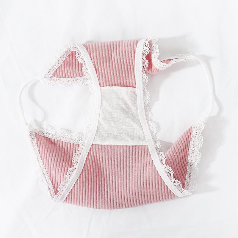 Women's  Mid Waist Cotton Lace Briefs Women Sexy Seamless Bikini Panties Underwear