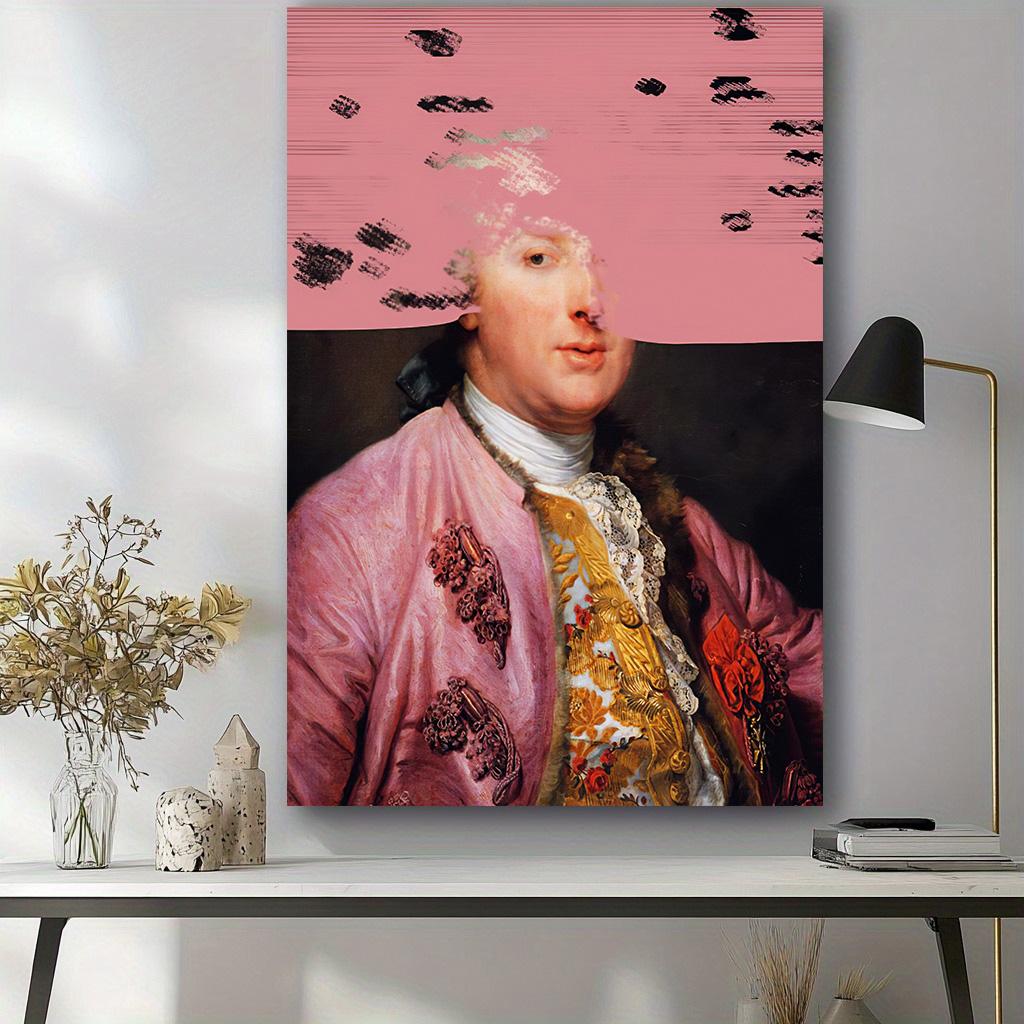 Portret Vintage Alterat Print Eclectic Artă Maximalistă Pictură pe Pânză Femeie Perete Suprareal Rococo Baroc Poster Decor Perete Casă