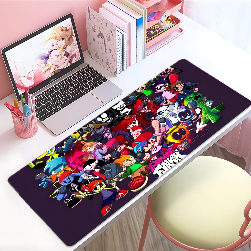 Fun Music Game FFriday Night Funkin Mouse Pad Large Thick Desk Pad Stitched Edges Gaming Mouse Mat For Pc