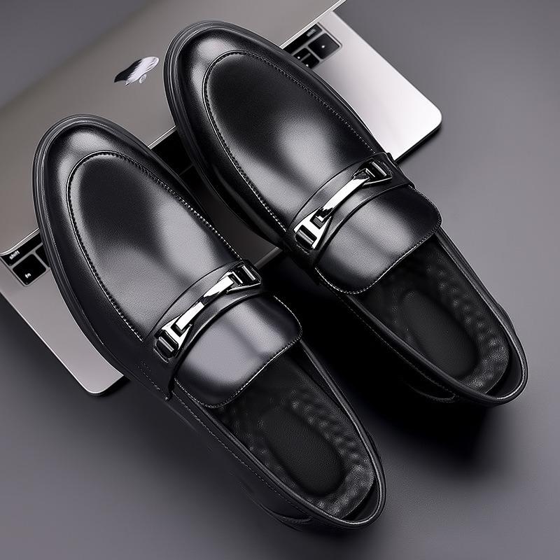 Leather Shoes Men's Leather Black British Trend Casual Business Sports Dress Foot Suit Men's Suit Wedding