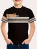 T-shirt da ragazzo Semplice Stampa Lettere Parigi Estiva Manica Corta Magliette Ampie Moda Girocollo Righe Streetwear Abbigliamento Bambini