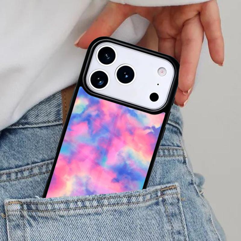 Colorful Tie Dye Rainbow Hippie Art Phone Case for iPhone 16e 15 14 13 12 17 Pro Max Plus Air 17pro Cover Coque