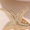 Exaggerated Starfish Ring Flower Shape Flower Ring Romantic Pearl Ring  Perfect Gift