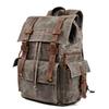 Retro Multi-Pocket Waxed Canvas Travel Backpack for Men