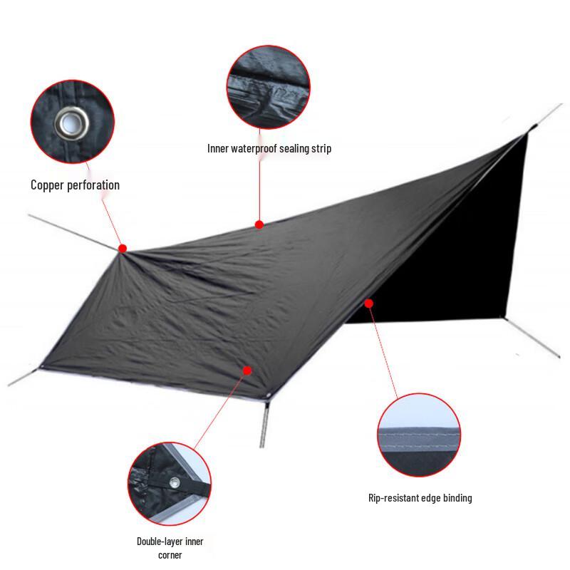 Outdoor Camping Hexagonal Tarp & Hammock