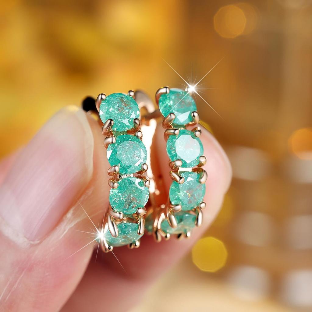 Cercei rotunzi rotunzi eleganti cu zircon matuit pentru femei fete Cercei cu cerc de culoare aurie Accesorii pentru bijuterii