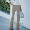 Women's Corduroy Flare Pants Elastic Waist Bell Bottom Trousers