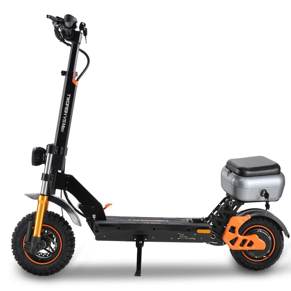 Twofish V5 Max Electric Scooter 11" Tire 1000W Peak Motor Urban Commuter E-scooter With Seat 48V 18AH Dual Disc Brakes Max Load 120Kg