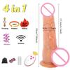 Wireless 4 In1 Automatic Telescopic Dildo Vibrator Big Realistic Penis Adult Sex Toy for Women Consolador Vagina Massager Climax