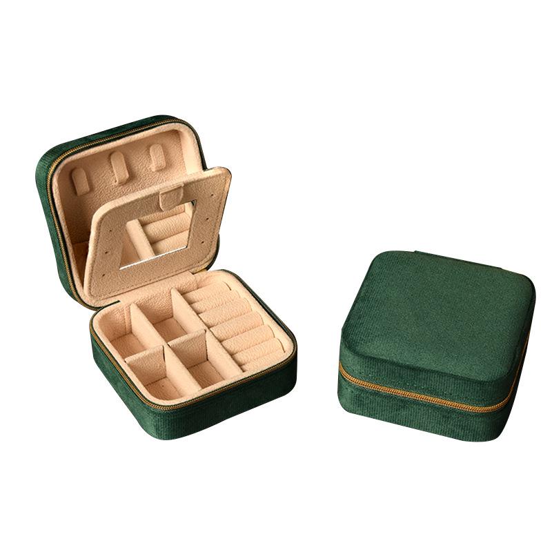 INS Round Mini Travel Jewelry Gift Box: Compact Ring Storage Case