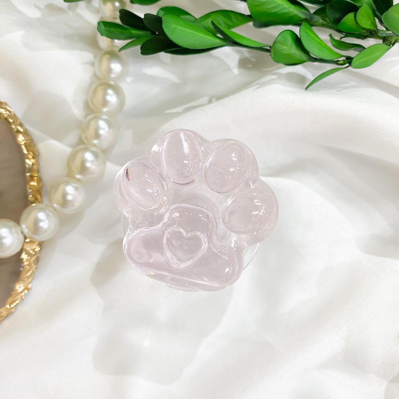 

Solid Color Transparent Simple Mobile Phone Airbag Bracket Tablet Universal Air Drop Glue Cat Paw Selfie Ring Buckle