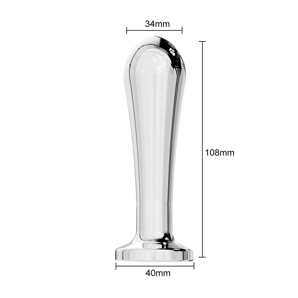 10 Frequency Vibration Charging Butt Plug Prostate Massage Vibrator Stainless Steel Anal Vibrators Adults Sex Toy For Men Women