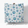 Ultra Soft Cozy Cat paw and heart pattern Fluffy Microfiber Knitted Throw Blanket Lightweight Blanket for Sofa Couch Bed