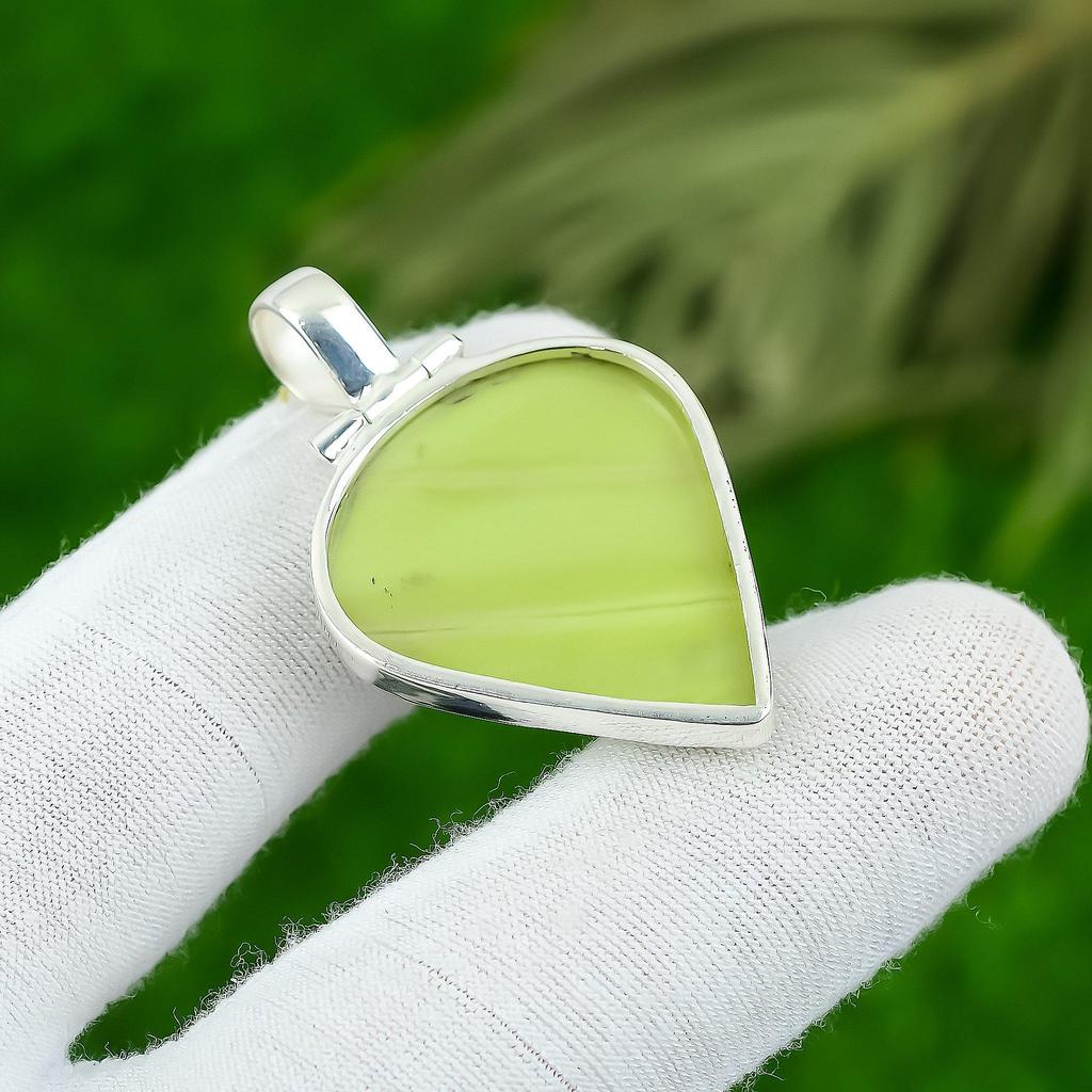 Natural Imperial Jasper Gemstone Jewelry 925 Sterling Silver Pendant For Women