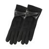 Winter Gloves for Women Suede Cold-proof and Warm Gloves for Women Plus Velvet Thickened Gloves for Men Bow Touch Screen Gloves for Women